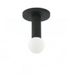 Plafonnier affleuré Adams de Dainolite avec fini noir mat et 1 ampoule