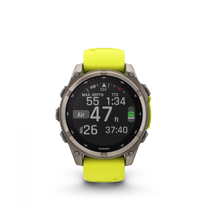  Titanium With Amp Yellow/graphite Silicone Band