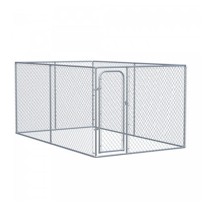 Pawhut 99 Sq. Ft. Dog Playpen Outdoor, Walk-in Dog Run Kennel Puppy Exercise Pen With Galvanized Ste|Pawhut 99 Mq. Ft. Dog Playpen Outdoor, Walk-in Dog Run Chenil Exercice Pour Chiot Avec Cadre En Acie
