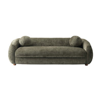 Canape Tribeca style mid-century 218 cm en chenille vert olive