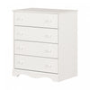 Angel Commode 4 Tiroirs - Blanc Solide
