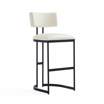 Juno Contemporary Modern Metal Barstool in Ivory | Tabouret de bar moderne contemporain en metal Juno, ivoire