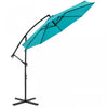 Parasol deporte Costway 10 FT avec reglage d'inclinaison facile, base croisee, haut ventile, turquoise