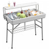 Outsunny Table A Glace Pliante, Table Refrigerante Exterieure, Blanc