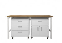 Ensemble de garage moderne Fortress 3 pieces en blanc