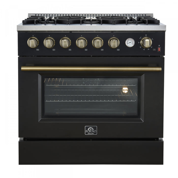 Cuisiniere a gaz Marco 36 pouces noire, 4,32 pi³ – FFSGS6277-36BLK
