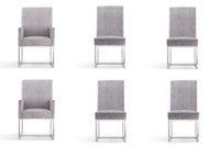 Ensemble de 6 chaises de salle a manger Element Modern en gris