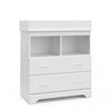 Storkcraft Brookside 2 Commode a langer a tiroirs - Blanc