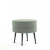 Pouf d’appoint capitonne Bailey style milieu du siecle en vert sauge