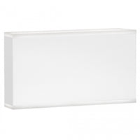 Applique murale Emery de Dainolite en acrylique givré qui diffuse la lumière, avec fini blanc mat et ampoule à DEL de 20 W