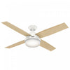 Ventilateur de plafond Dempsey avec luminaire - Blanc