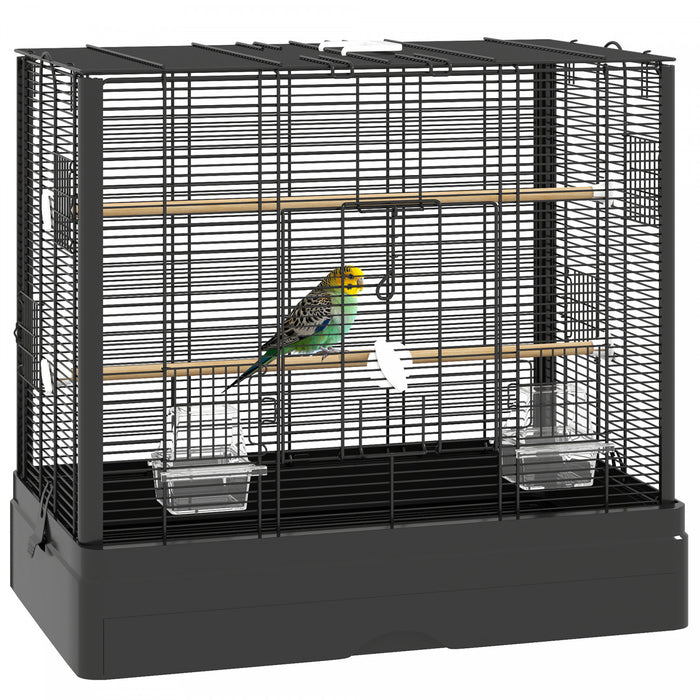 Cage A Oiseaux 22 Po Avec Plateau, Recipients Alimentaires