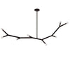 Luminaire suspendu horizontal Morgan de Dainolite avec fini noir mat et 8 ampoules