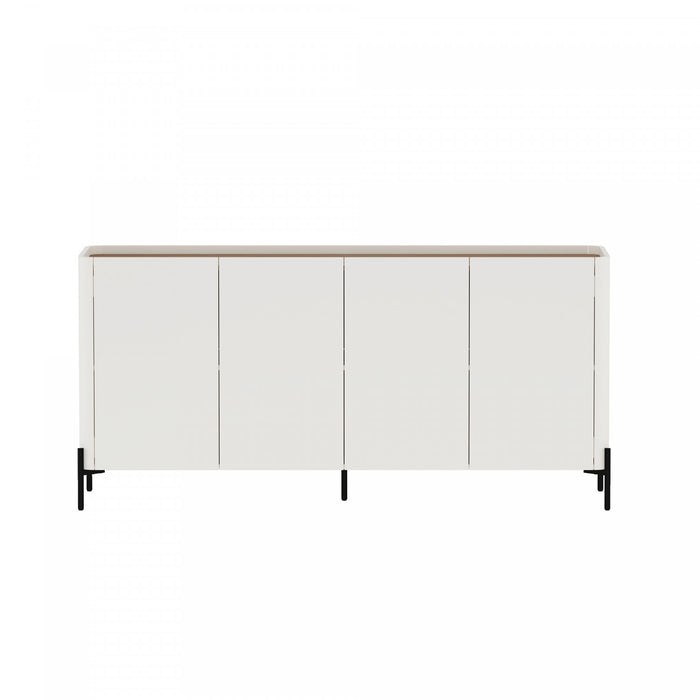 Buffet moderne Abbey 67\" en erable et blanc casse