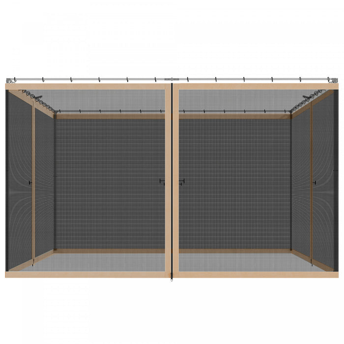 Outsunny Moustiquaire de rechange pour gazebo 12' x 12', Beige