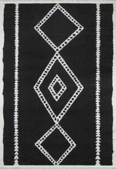 Zelda Contemporary 9'10" x 12'10" Area Rug in Black Indoor Area  Rug | Tapis Contemporain Zelda 9'10" x 12'10" en Noir