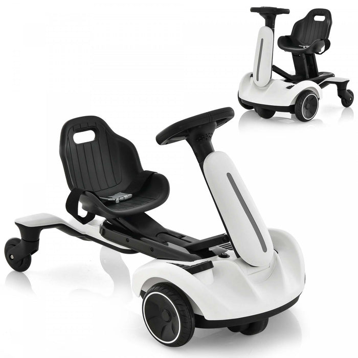 Costway 6v Kids Ride On Drift Car Electric Drifting Go Kart Pour Enfants Avec 360° Spin White