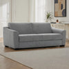 Luca 78 po. Canape-lit euro en tissu avec matelas mousse memoire - Gris