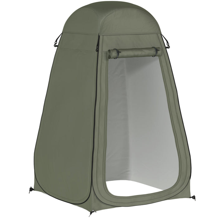 Outsunny Tente de Douche Pop-Up, Cabine de Confidentialite pour se Changer en Exterieur, Vert