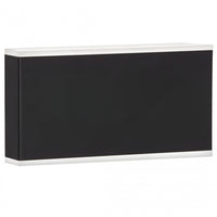Applique murale Emery de Dainolite en acrylique givré qui diffuse la lumière, avec fini noir mat et ampoule à DEL de 20 W