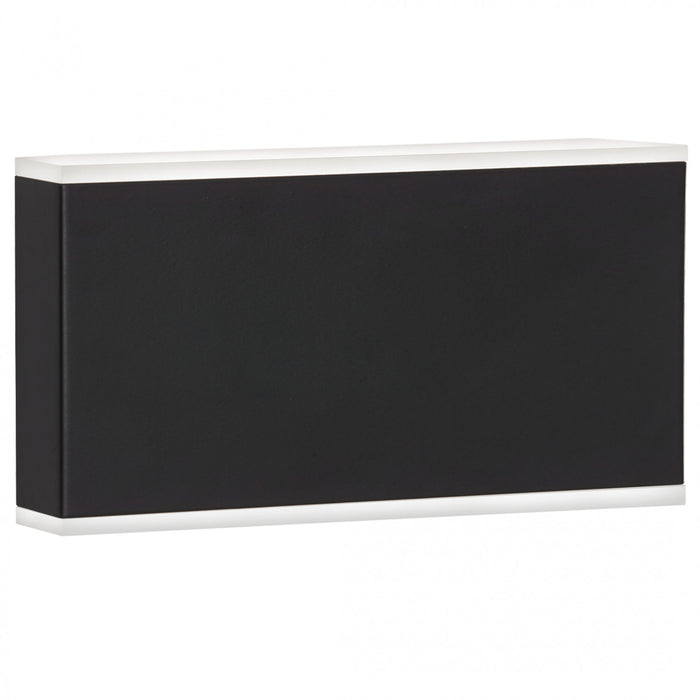 Applique murale Emery de Dainolite en acrylique givré qui diffuse la lumière, avec fini noir mat et ampoule à DEL de 20 W