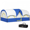 Outsunny Tente De Camping 4-6 Personnes, Impermeable 3000 Mm, Upf 30+, Bleu