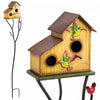 Outsunny Nichoir d'Exterieur en Metal avec Pied, Decoration 144 cm, Jaune