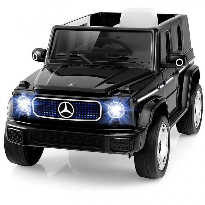 Costway Licence Mercedes-benz Eqg Enfants Ride Sur Voiture Avec Telecommande Detachable Batterie Noir