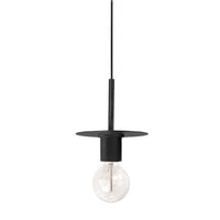 Luminaire suspendu moyen Roswell de Dainolite avec fini noir mat et 1 ampoule