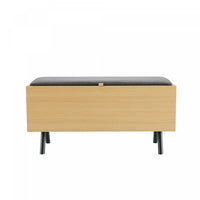 Banc de rangement moderne Paloma en chene clair