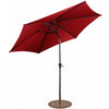 Costway Parasol de Patio 10ft exterieur avec pied de parasol rond robuste de 59 LBS
