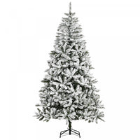 Homcom Sapin De Noel Artificiel Floque Avec Branches Realistes