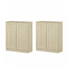 Arum Ensemble De 2 Buffets Avec Tablettes Chene Blanchi, De Meubles South Shore