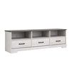 Meuble pour téléviseur Rustic Ridge de Prepac de 66 po - blanc délavé