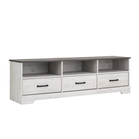 Meuble pour téléviseur Rustic Ridge de Prepac de 66 po - blanc délavé