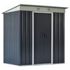 Outsunny Abri De Jardin Avec Portes Coulissantes Et Bouche D'aeration, Noir