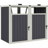 Outsunny Hangar A Poubelle Double, Verrouillable Avec Couvercle Ouvrable