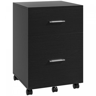 Vinsetto Filing Cabinet For Letter Or A4 Files W/ 2 Drawers Casters|Vinsetto Classeur Pour Dossiers Lettre Ou A4 Avec Roulettes 2 Tiroirs