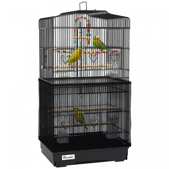 Cage A Oiseaux 36\" Avec Accessoires, Poignee, Plateau