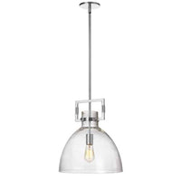 Luminaire suspendu Liberty de Dainolite avec fini chromé poli et 1 ampoule