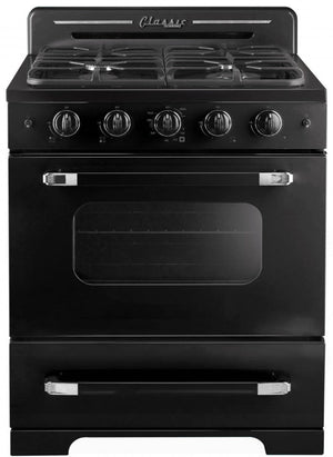 Cuisinière à gaz Classic Rétro par Unique de 30 po à convection - UGP-30CR B
