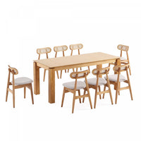  Colbert et Rockaway Ensemble de salle a manger moderne chic industriel 9 pieces en naturel