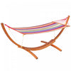 Hamac A Balancoire Outsunny Avec Lit De Jardin En Bois Dur
