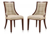 Ensemble 2 chaises de salle à manger Fifth Avenue de Manhattan Comfort en similicuir - crème et noyer