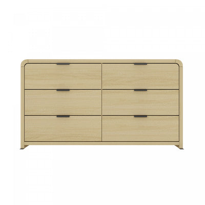 Grace Modern 60" Dresser in Natural Oak (6-Drawer) | Commode moderne Grace 60" en chene naturel (6 tiroirs)