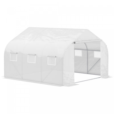 Outsunny 11.5' X 10' X 6.5' Portable Walk-in Tunnel Greenhouse, Garden Plant Growing Warm House, Out|Outsunny 11.5'x9.8'x6.6'tunnel De Jardin Serre Jardin Plante Poussant Maison Chaude Exterieur Graine