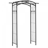 Outsunny Arbre De Jardin Exterieur Motifs En Volutes Arche De Mariage Noir
