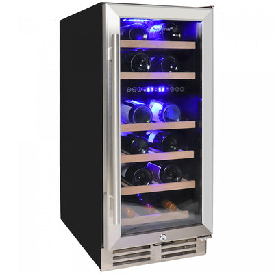 Koolatron 28 Bottle Built-In Compressor Wine Cellar Stainless Steel|Cellier encastré à compresseur Koolatron en acier inoxydable pour 28 bouteilles de vin