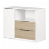Commode Hourra à 2 tiroirs - orme naturel et blanche