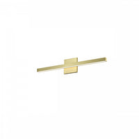Lumière de coiffeuse Arandel de Dainolite en acrylique givré qui diffuse la lumière, avec fini laiton vieilli et ampoule à DEL de 18 W